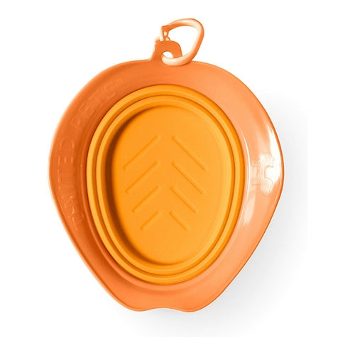 Wasserspender für Katzen & Hunde United Pets Leaf – Orangenes Blatt Design