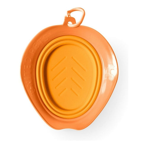 Wasserspender für Katzen & Hunde United Pets Leaf – Orangenes Blatt Design