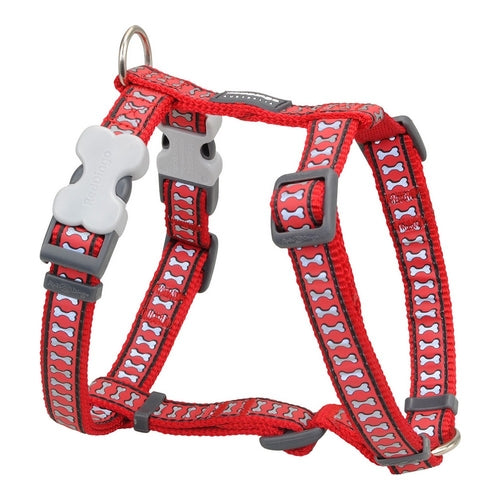 Harnais chien Red Dingo Red Bone Réfléchissant (30-48 cm)